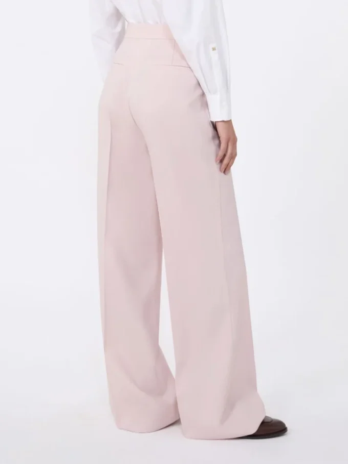 Byxor i ull, mohair och siden, beige-rosa Byxor i ull, mohair och siden, beige-rosa