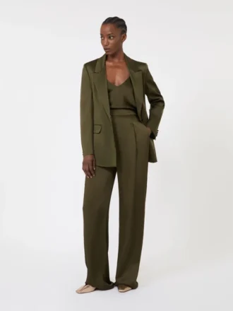Camisole-top i envers-satin, mossgrön