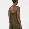 Camisole-top i envers-satin, mossgrön Camisole-top i envers-satin, mossgrön