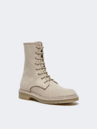 Combat-kängor i ren kashmir, beige