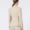 Dubbelknäppt blazer i ull, mohair och siden, sand Dubbelknäppt blazer i ull, mohair och siden, sand