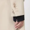 Dubbelknäppt blazer i ull, mohair och siden, sand Dubbelknäppt blazer i ull, mohair och siden, sand