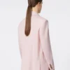Dubbelknäppt kavaj i ull, mohair och siden, beige-rosa Dubbelknäppt kavaj i ull, mohair och siden, beige-rosa