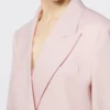 Dubbelknäppt kavaj i ull, mohair och siden, beige-rosa Dubbelknäppt kavaj i ull, mohair och siden, beige-rosa