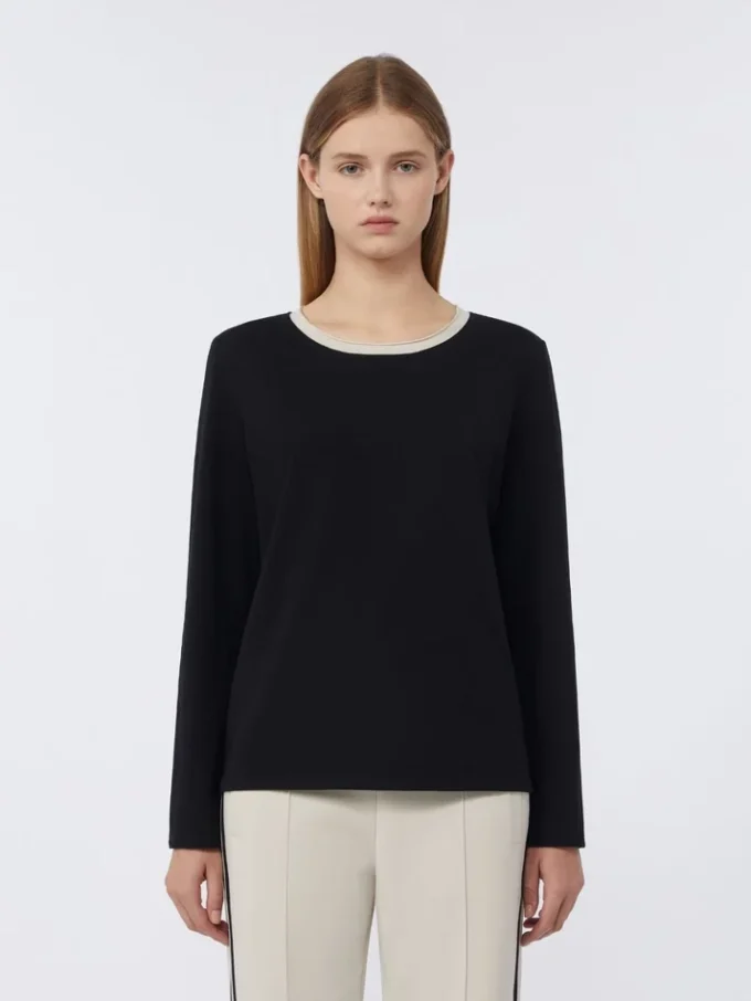 Enkel jersey-t-shirt, svart Enkel jersey-t-shirt, svart