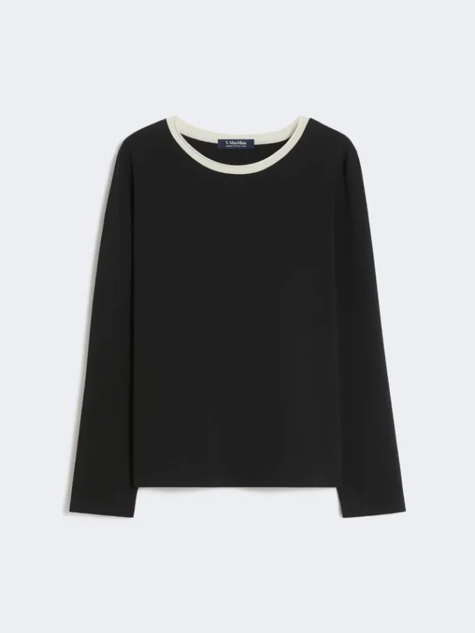 Enkel jersey-t-shirt, svart Enkel jersey-t-shirt, svart