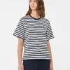 Enkel t-shirt i bomull, ecru