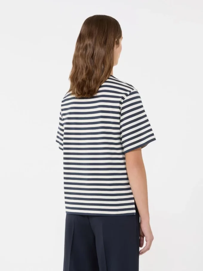Enkel t-shirt i bomull, ecru