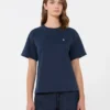 Enkel t-shirt i bomull, marinblå Enkel t-shirt i bomull, marinblå