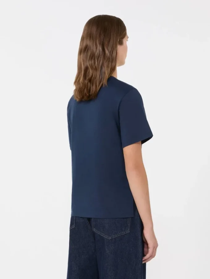 Enkel t-shirt i bomull, marinblå Enkel t-shirt i bomull, marinblå