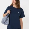 Enkel t-shirt i bomull, marinblå Enkel t-shirt i bomull, marinblå