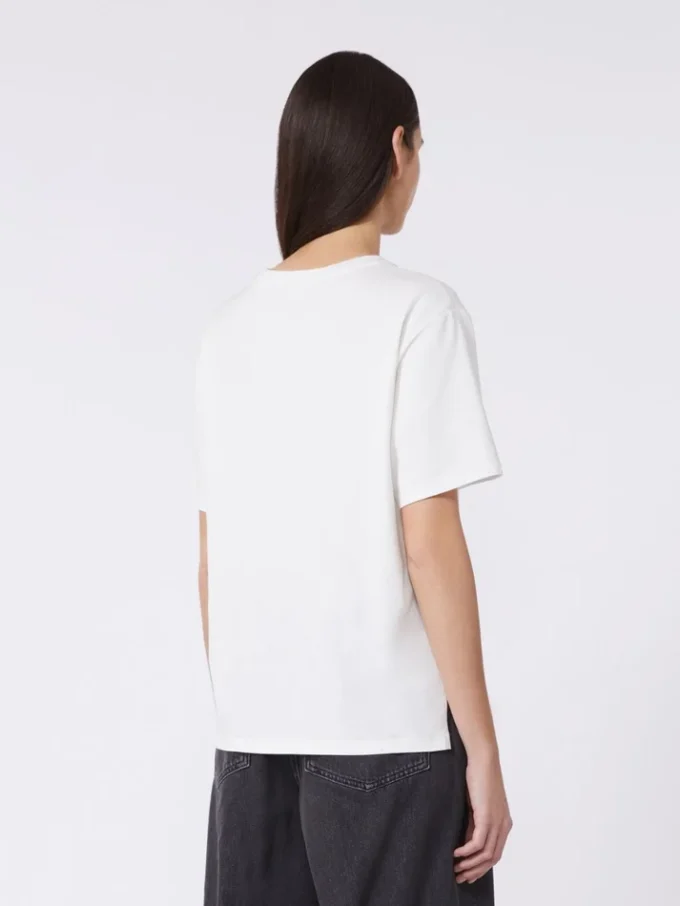 Enkel t-shirt i bomull, optiskt vit Enkel t-shirt i bomull, optiskt vit