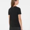 Enkel T-shirt i bomullsjersey, svart Enkel T-shirt i bomullsjersey, svart