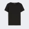 Enkel T-shirt i bomullsjersey, svart Enkel T-shirt i bomullsjersey, svart