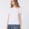 Enkel T-shirt i bomullsjersey, vit Enkel T-shirt i bomullsjersey, vit
