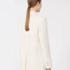 Enradig blazer i cady, beige Enradig blazer i cady, beige