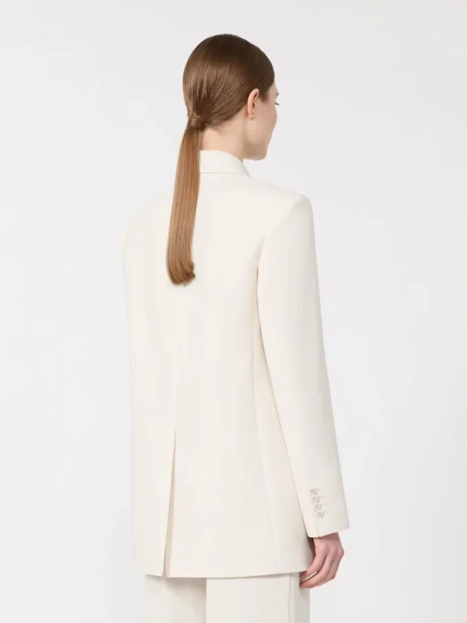 Enradig blazer i cady, beige Enradig blazer i cady, beige