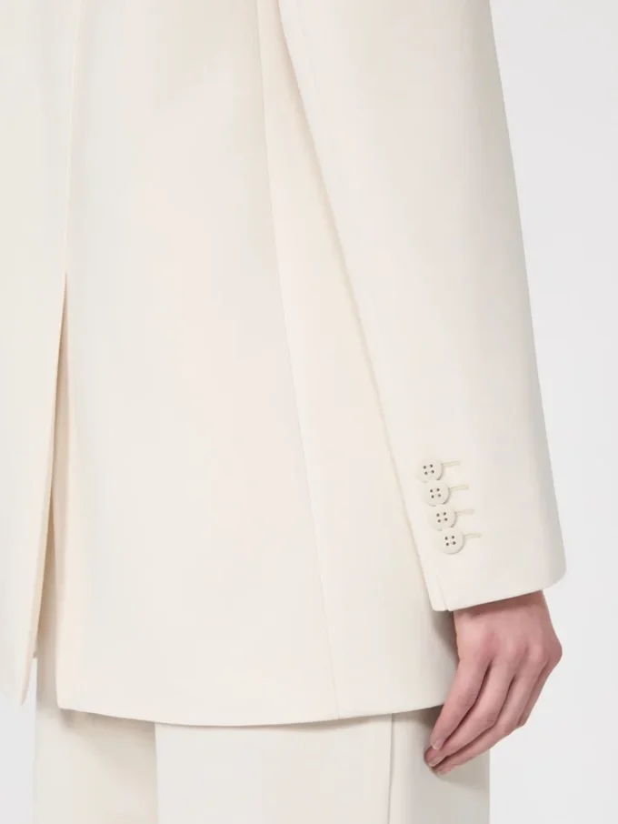 Enradig blazer i cady, beige Enradig blazer i cady, beige