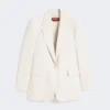 Enradig blazer i cady, beige Enradig blazer i cady, beige