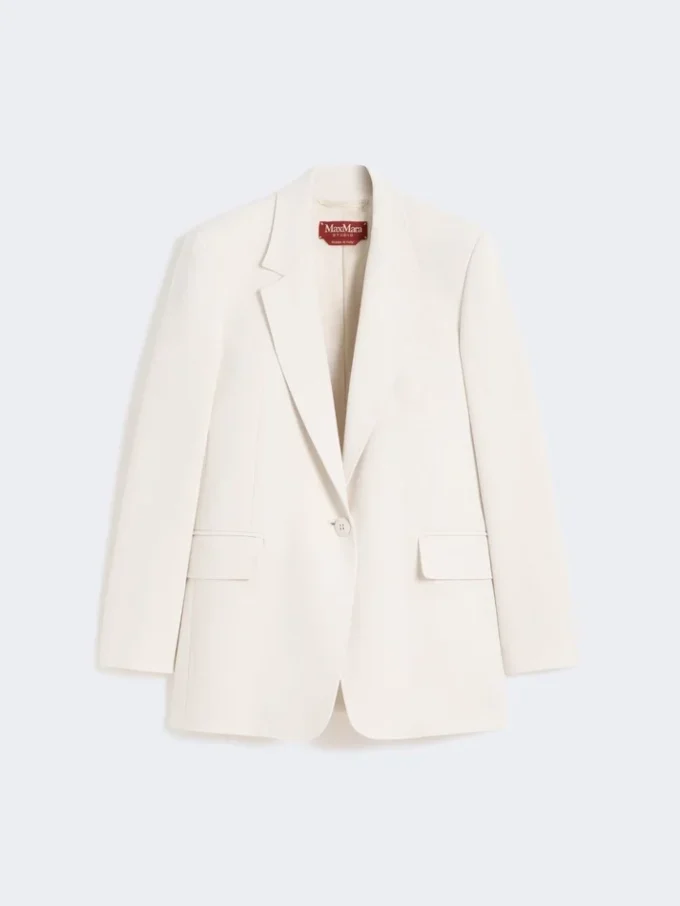 Enradig blazer i cady, beige Enradig blazer i cady, beige