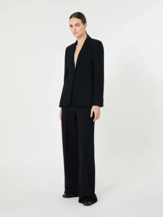 Enradig blazer i piquajersey, ultramarin