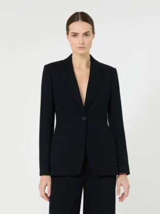 Enradig blazer i piquajersey, ultramarin