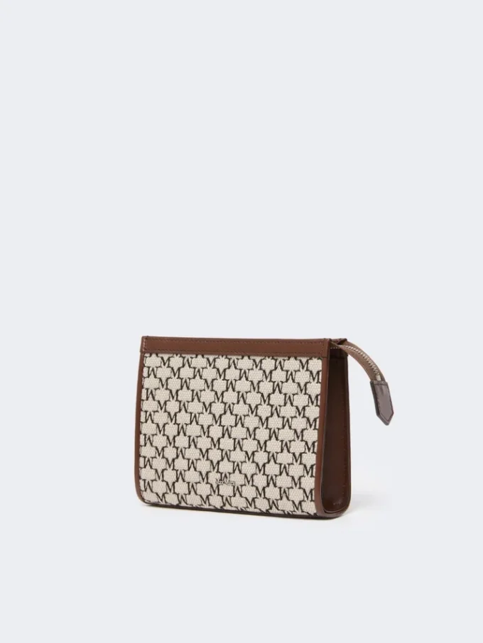 Extra liten väska i bomullsjacquard, svart