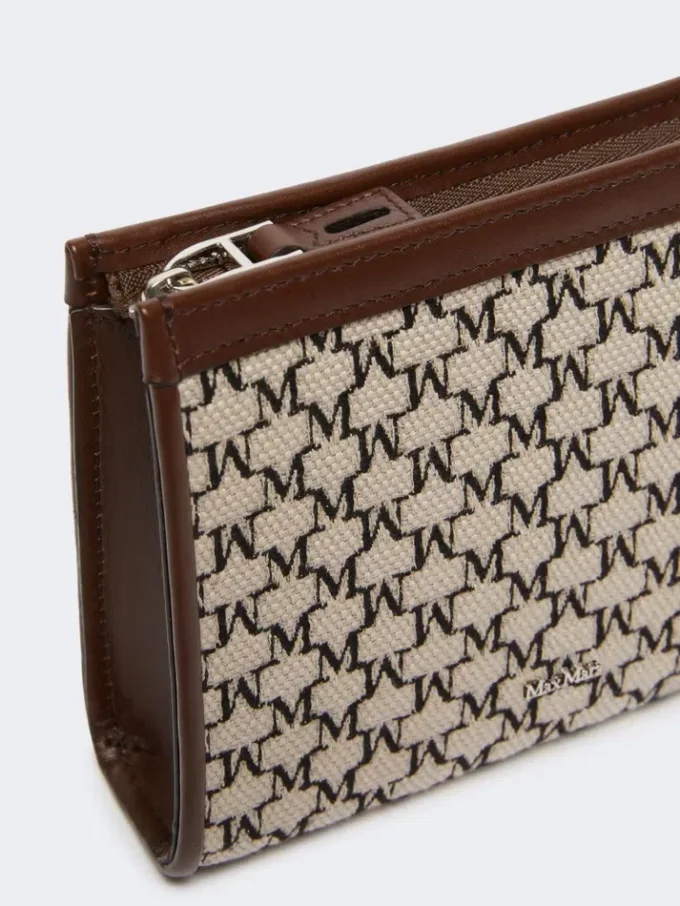 Extra liten väska i bomullsjacquard, svart