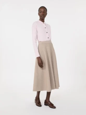Feminin kofta i ull, rosa