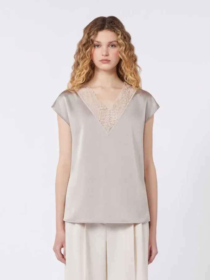 Feminin satintopp, nude Feminin satintopp, nude