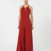 Flödande jumpsuit i envers-satin, röd Flödande jumpsuit i envers-satin, röd