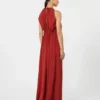 Flödande jumpsuit i envers-satin, röd Flödande jumpsuit i envers-satin, röd