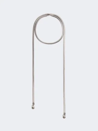 Halsband i metall med sfärdetaljer, palladium