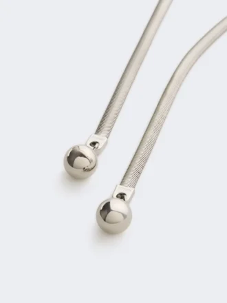 Halsband i metall med sfärdetaljer, palladium