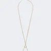 Halsband med monogramhänge, guld Halsband med monogramhänge, guld