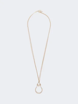 Halsband med monogramhänge, guld