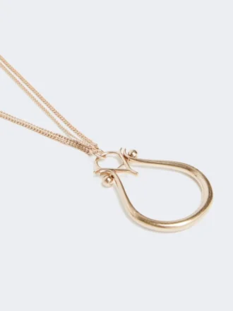 Halsband med monogramhänge, guld
