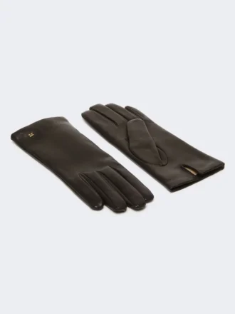 Handskar i nappaläder, svarta