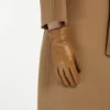 Handskar i nappaläder, tobaksfärgade