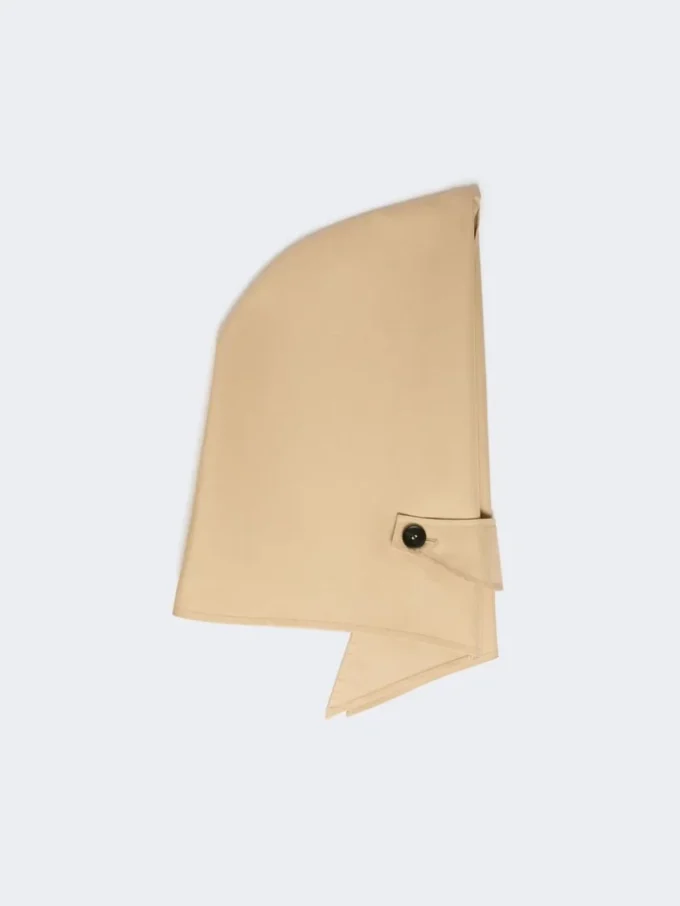 Hatt-foulard i vattenavvisande gabardin, beige Hatt-foulard i vattenavvisande gabardin, beige