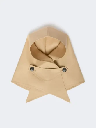 Hatt-foulard i vattenavvisande gabardin, beige Hatt-foulard i vattenavvisande gabardin, beige