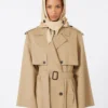 Hatt-foulard i vattenavvisande gabardin, beige Hatt-foulard i vattenavvisande gabardin, beige