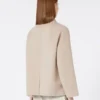 Jacka i bredvävd ull, beige-rosa Jacka i bredvävd ull, beige-rosa