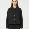 Jacka i denim med jersey-effekt, ultramarin Jacka i denim med jersey-effekt, ultramarin