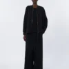 Jacka i scuba-jersey, svart Jacka i scuba-jersey, svart