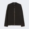 Jacka i scuba-jersey, svart Jacka i scuba-jersey, svart