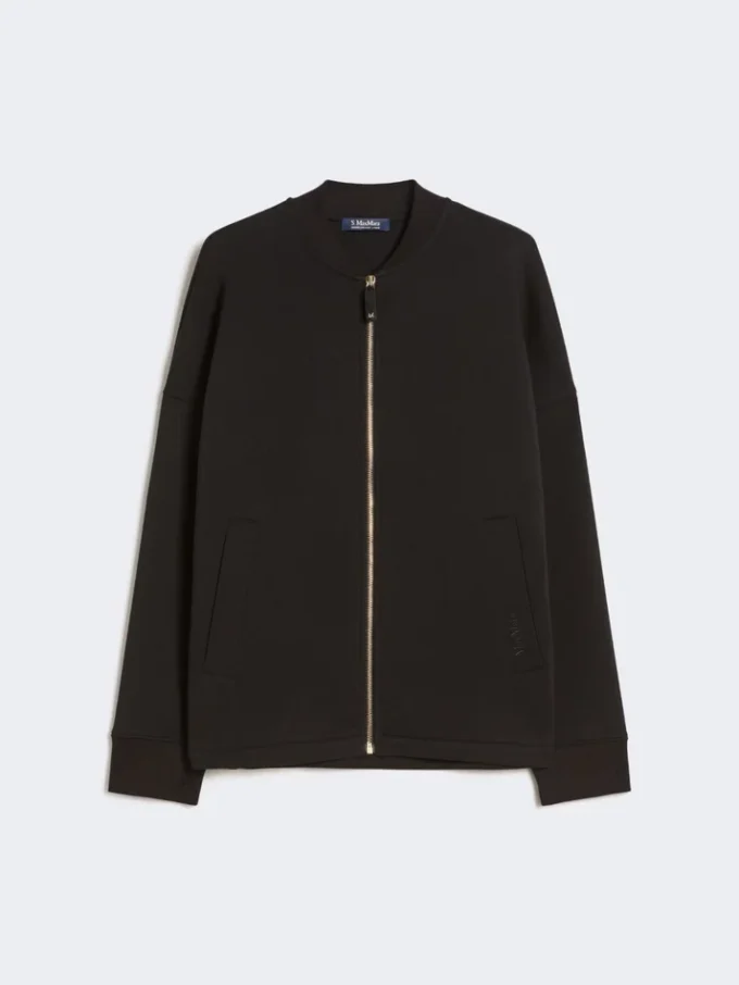 Jacka i scuba-jersey, svart Jacka i scuba-jersey, svart