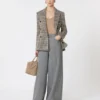 Jacquard-jerseyblazer, svartgrå Jacquard-jerseyblazer, svartgrå
