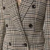 Jacquard-jerseyblazer, svartgrå Jacquard-jerseyblazer, svartgrå