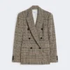 Jacquard-jerseyblazer, svartgrå Jacquard-jerseyblazer, svartgrå